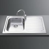 Кухонная мойка 79 см Smeg Alba SP791D-2 нержавеющая сталь матовая - 1 фото