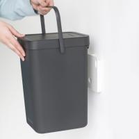 Ведро для мусора 12л Brabantia SORT&GO серый - 5 фото