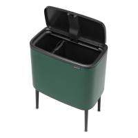 Мусорный бак 11+23 л Brabantia Bo Touch Bin зеленая сосна - 4 фото