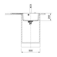 Кухонная мойка 78 см Franke Centro CNG 611/211-78 TL оникс - 4 фото