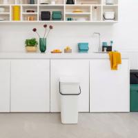 Ведро для мусора 40 л Brabantia Sort & Go серое - 5 фото