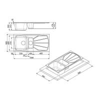 Кухонная мойка 100 см Smeg Classic LZ102A2  антрацит - 1 фото