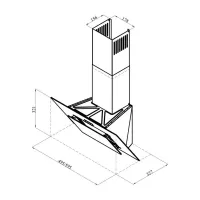 Настенная вытяжка 49,5 см Lex MIRA 500 Black черная - 2 фото