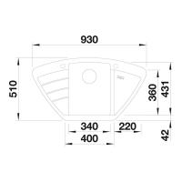 Кухонная мойка 93 см Blanco Zia 9 E черная - 3 фото