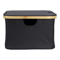 Корзина для белья 40х33 см 20 л Smart Solutions Neat Low черная - 6 фото