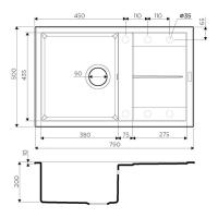 Кухонная мойка 79 см Omoikiri Solidity Sumi 79-BE ваниль - 2 фото