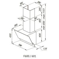 Настенная вытяжка 59,8 см Kuppersberg High-Tech F 601 WH белая - 8 фото