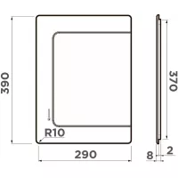 Разделочная доска для моек 39х28 см Omoikiri CB-Basic-370-GB черная - 3 фото