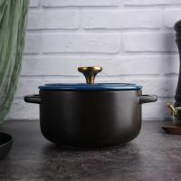 Кастрюля 2,7 л, 19*11 см с крышкой керамическая Style Buffet New Kitchen - 4 фото