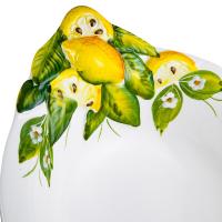Салатник 21 см Edelweiss Лимоны и цветы белый - 3 фото