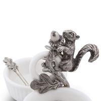 Менажница Белка 11х5 см Vagabond House Woodland Creatures белая - 5 фото