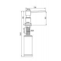 Дозатор 350 мл Paulmark Kraft D003-401TB(AN) антрацит - 2 фото