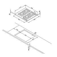 Газовая варочная панель 58х51 см Korting Provence HG 661 CTSI античный белый - 3 фото