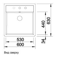 Кухонная мойка 60 см Blanco Panor 60 глянцевая белая - 3 фото