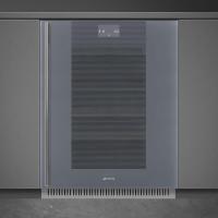 Встраиваемый винный шкаф на 38 бутылок 60х82 см Smeg Linea CVI138RS3 - 2 фото