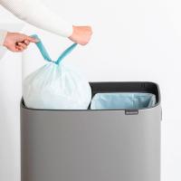 Мусорный бак 2x30 л Brabantia Bo Touch Bin Hi серый - 8 фото