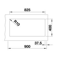 Кухонная мойка 85,5 см Blanco Subline 480/320-U темная скала - 3 фото