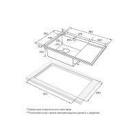 Кухонная мойка 78х51 см Paulmark Atlan R-Edge PM777851-BSR брашированная сталь - 4 фото