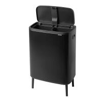 Мусорный бак 2x30 л Brabantia Bo Touch Bin Hi черный - 5 фото