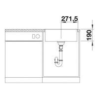 Кухонная мойка 54,3 см Blanco Subline 500-IF SteelFrame антрацит - 2 фото