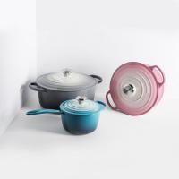 Кастрюля чугунная 24 см 4,2 л Le Creuset Signature серая - 5 фото