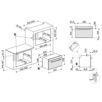 Электрический духовой шкаф 59,7 см Smeg Linea SO4102M1G серый - 4 фото