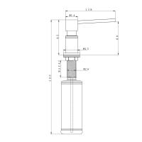 Дозатор 350 мл Paulmark Kraft Metallum GM вороненая сталь - 3 фото