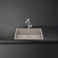 Кухонная мойка 75,6 см Smeg Quadra VZP76N черная - 2 фото