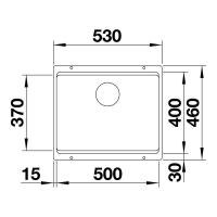 Кухонная мойка 53 см Blanco Etagon 500-U черная - 6 фото