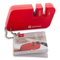 Точилка для ножей двухуровневая карманная WUSTHOF Knife sharpeners красная - 5 фото