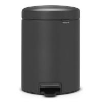 Мусорный бак с педалью 5 л Brabantia NewIcon черный - 1 фото