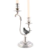 Подсвечник 30 см Vagabond House Song Bird оловянный - 3 фото