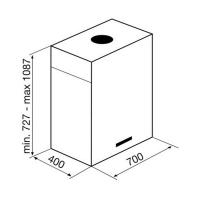 Островная вытяжка 70 см Korting KHA 7950 X Cube - 2 фото