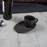 Чашка с блюдцем Black Star Cappuccino 200 мл, P.L. Proff Cuisine (мин 6 шт) - 2 фото