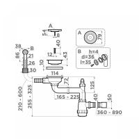 Отводная арматура Omoikiri WK-1CL-W-C серая - 2 фото