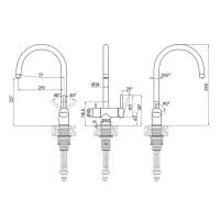 Смеситель 22,7 см Paulmark Heller Metallum BG брашированное золото - 5 фото