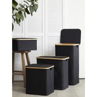 Корзина для белья 40х33 см 20 л Smart Solutions Neat Low черная - 10 фото