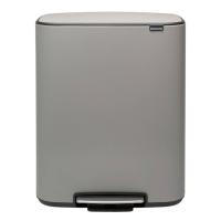 Мусорный бак с педалью 30+30 л Brabantia Bo Pedal Bin минерально-серый - 1 фото