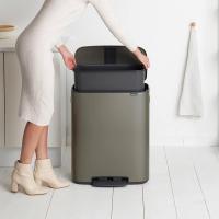 Мусорный бак 60 л Brabantia Bo Pedal Bin платиновый - 6 фото