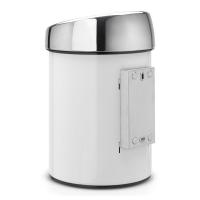 Ведро для мусора 3 л Brabantia Touch Bin белое - 3 фото