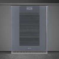 Встраиваемый винный шкаф на 38 бутылок 60х82 см Smeg Linea CVI138LS3 - 2 фото