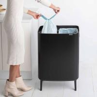 Мусорный бак 2x30 л Brabantia Bo Touch Bin Hi черный - 8 фото