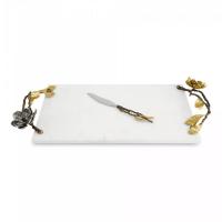 Сервировочная доска для сыра с ножом 53,3х25,4 см Michael Aram Vintage Bloom белая - 1 фото