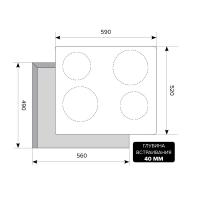 Электрическая варочная панель 59х52 см LEX Urban EVH 642 BL черная - 9 фото