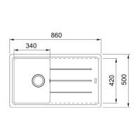 Кухонная мойка 86 см Franke BFG 611-86 оникс - 2 фото