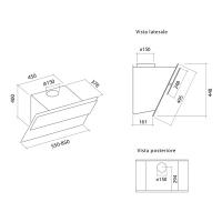 Настенная вытяжка 85х37,4 см Falmec Design Verso 85 White - 3 фото