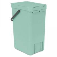 Ведро для мусора 16 л Brabantia Sort & Go зеленое - 3 фото