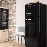 Холодильник двухкамерный 169х60 см Smeg 50's Style FAB30RBL5 черный - 4 фото