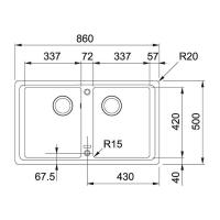 Кухонная мойка 86 см Franke Basis BFG 620 бежевый - 2 фото