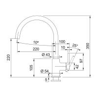 Смеситель Franke Smart Lina XL сахара - 2 фото